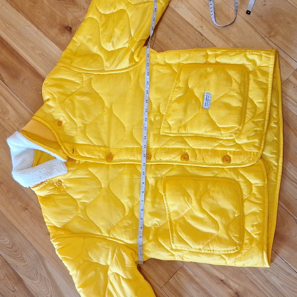 Banks Journal Georgia Lightweight Quilted Jacket Removable Collar Yellow Size M - Picture 11 of 13